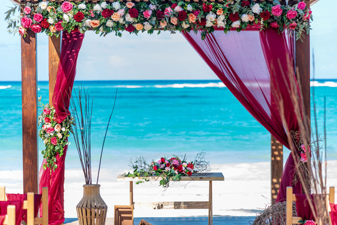 Weddings, gazebo, altar, ceremonies, events, beach, ocean, sea, Caribbean, tropical, destination weddings, Princess Hotels, Punta Cana, Dominican Republic, DR