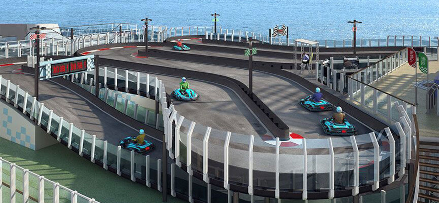 Image: PHOTO: Norwegian Joy racetrack rendering. (Photo courtesy of Norwegian Cruise Line)