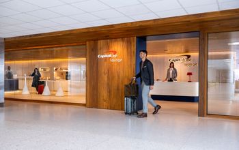 Capital One Lounge at Washington Dulles International Airport.