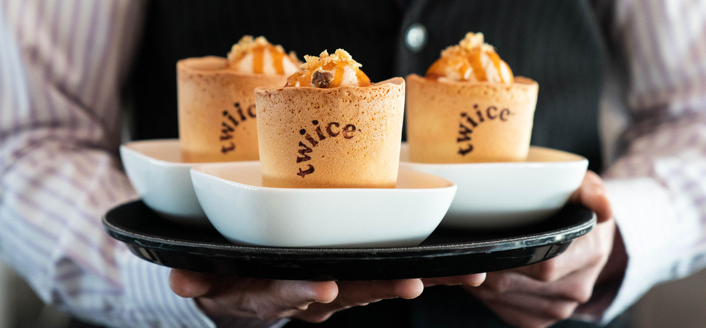 Image: Twiice edible coffee cups served on Air New Zealand (Photo via Air New Zealand)