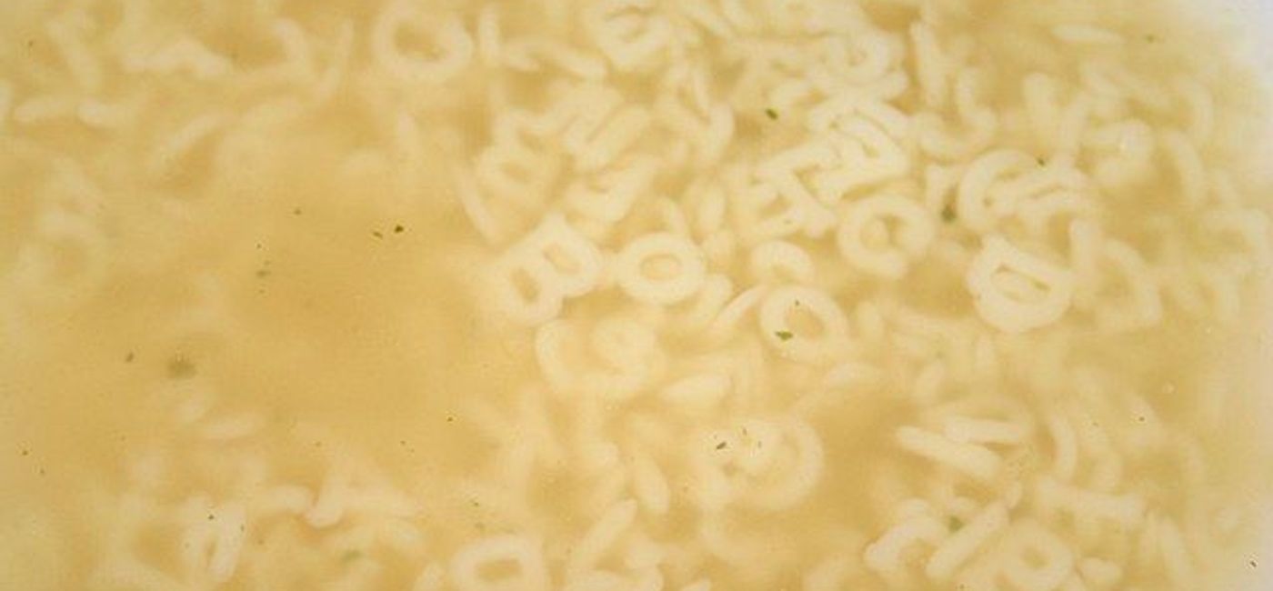 Image: PHOTO: Alphabet soup. (photo via Wikimedia Commons/Till Westermayer)