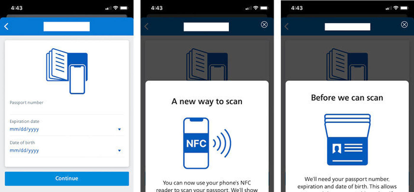 Image: PHOTO: American Airlines' passport scanning app. (photo via American Airlines Media)