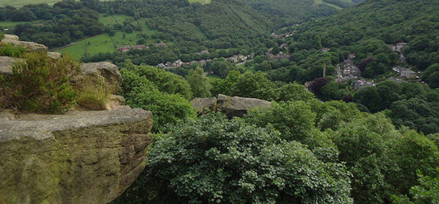 Image: PHOTO: View of Hebden Bridge from Heptonstall, England. (photo by Worldwide Scott)
