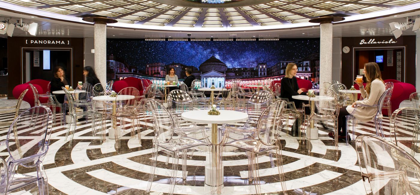 Image: PHOTO: The Trastevere bar on the new Costa Smeralda. (courtesy of Costa Cruises) (Costa)