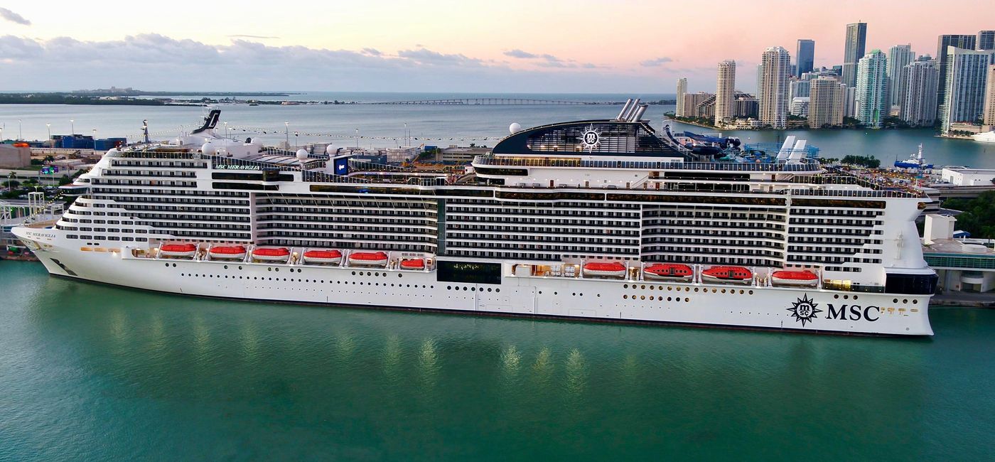 Image: PHOTO: MSC Meraviglia docked in Miami. (photo courtesy of MSC Cruises)