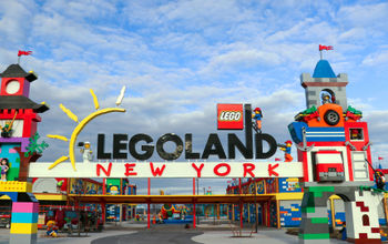 LEGOLAND New York's amusement park entrance.