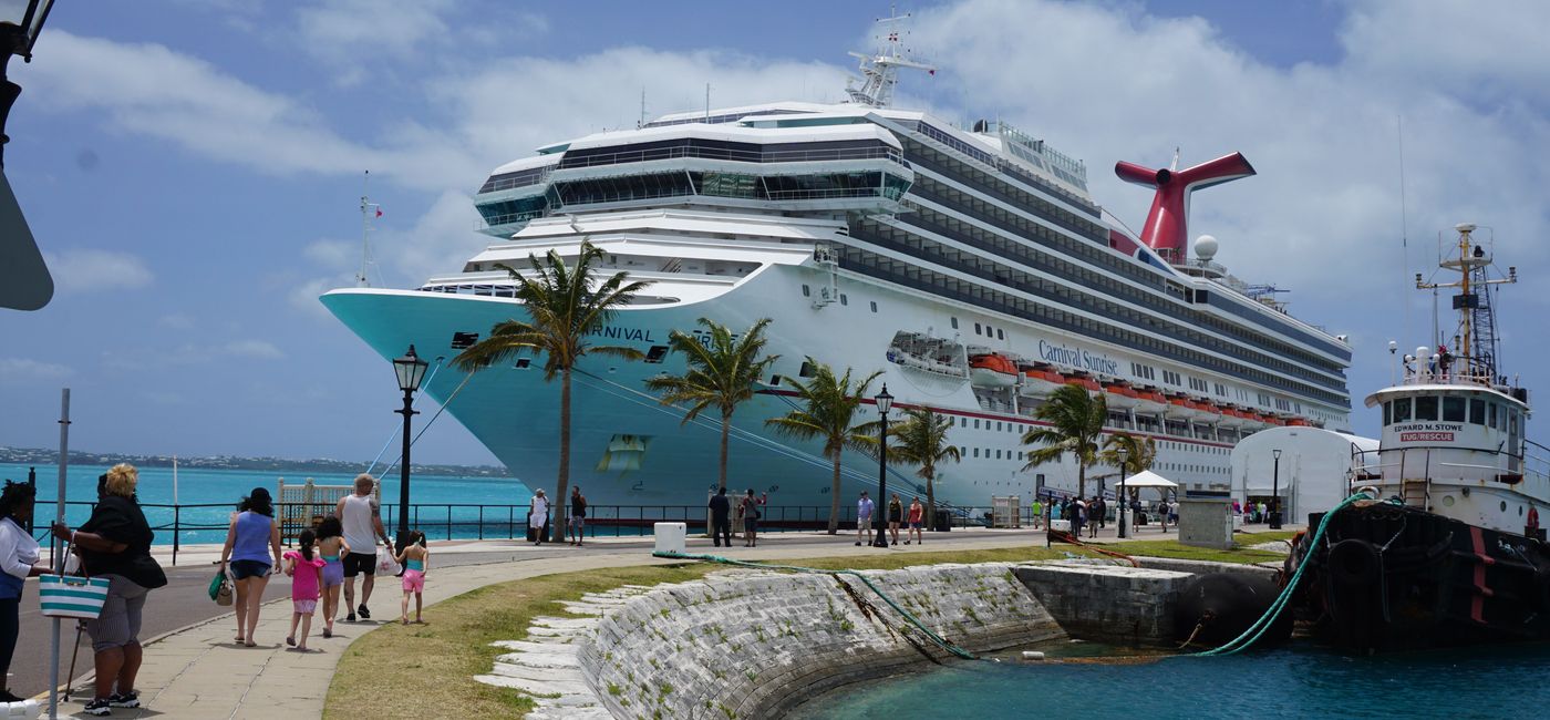 Image: Carnival Sunrise in Bermuda. (Photo by Brian Major).