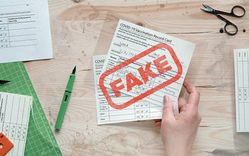 Fake vaccine card