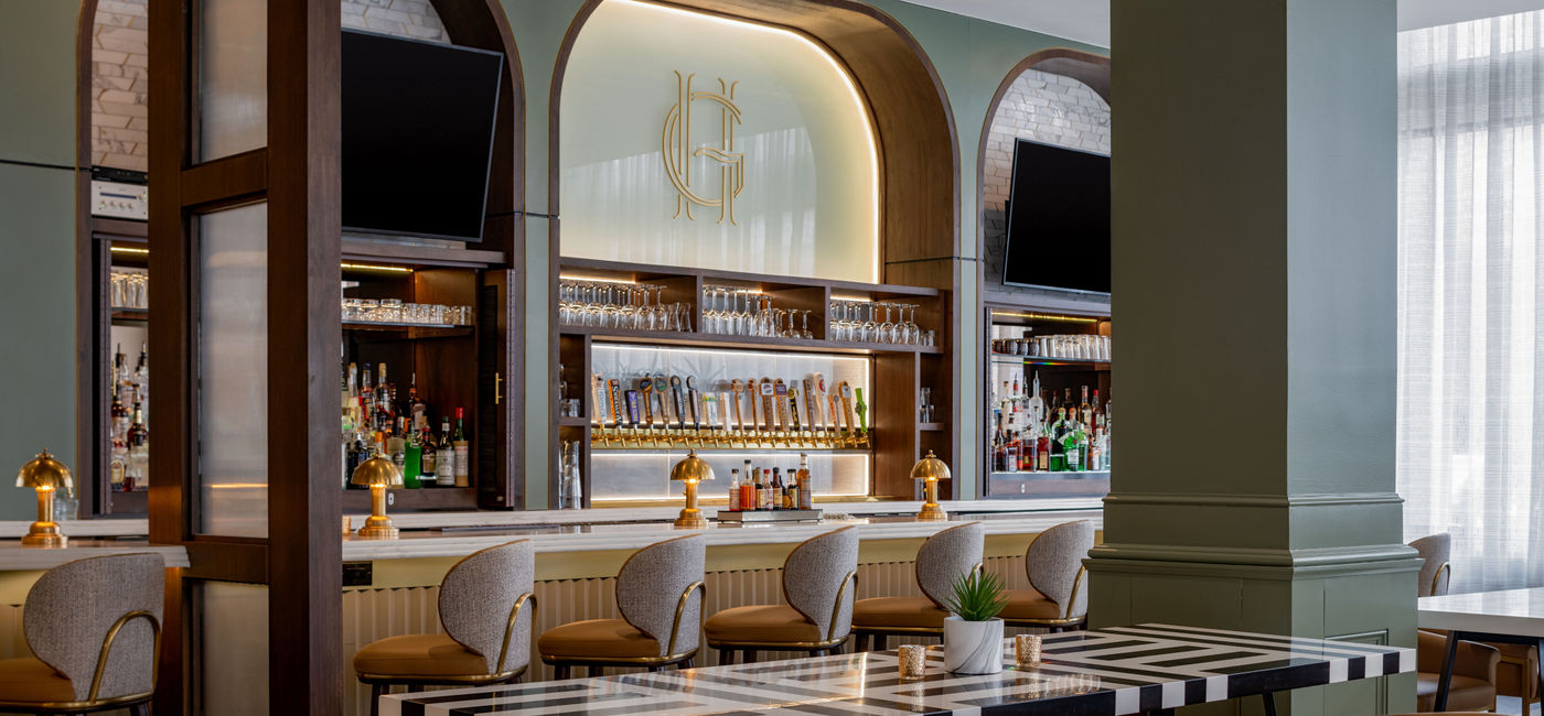 Image: The new Gather & Hem bar and lounge at the Hilton Richmond Downtown hotel. (Photo Credit: Hilton Hotels & Resorts)
