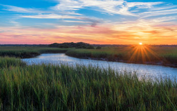Sunset over Matanzas River in St. Augustine