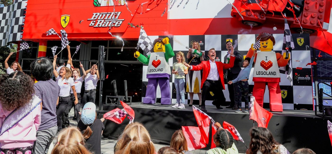 Image: LEGOLAND California Ferrari Build and Race opening day. (photo via LEGOLAND California Media)