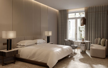 Guestroom design at the upcoming JW Marriott Madrid.