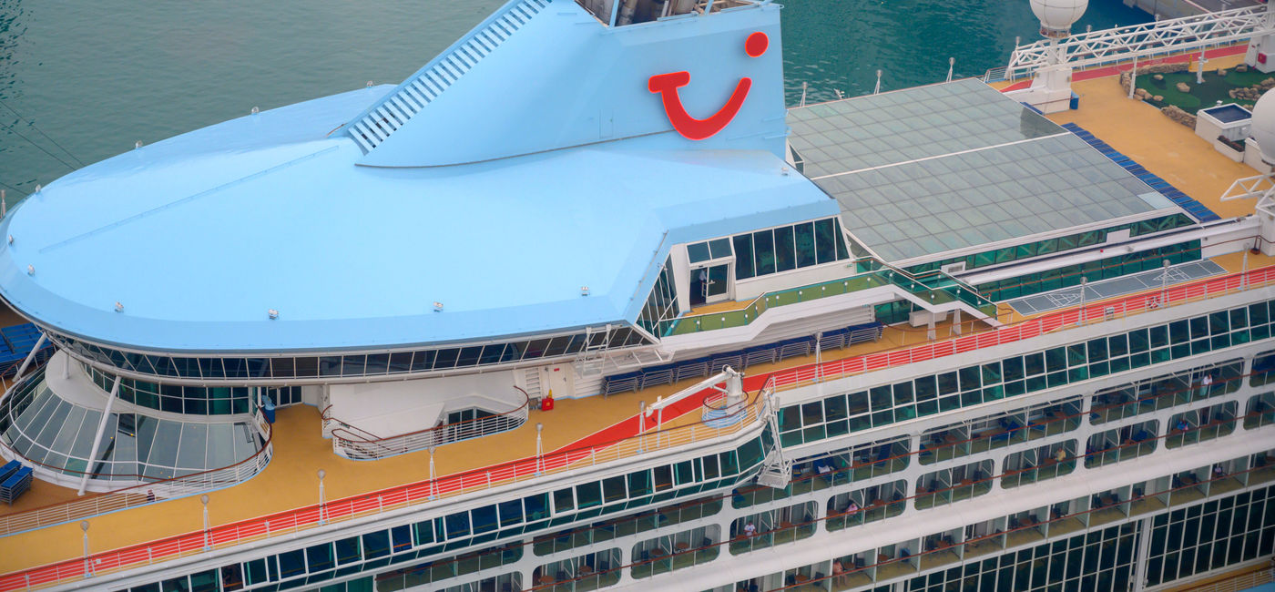Image: PHOTO: A docked TUI cruise ship. (photo via tobiasjo/iStock Unreleased)
