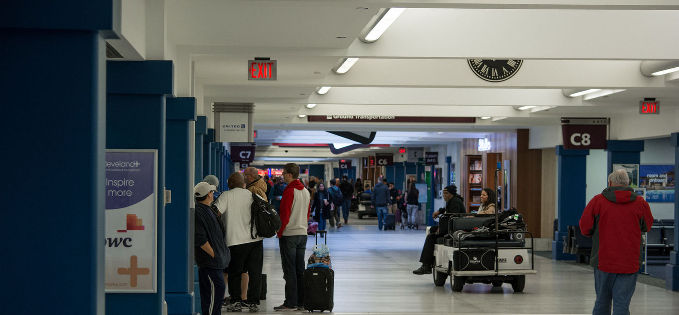 Image: PHOTO: A concourse at Cleveland Hopkins International Airport. (photo via Flickr/Tim Evanson) 