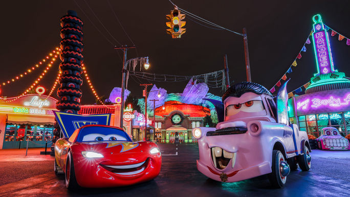 Haul-O-Ween at Cars Land in Disney California Adventure Park. Halloween, Haul-O-Ween, Cars Land, Mater, Lightning McQueen, Disney California Adventure Park