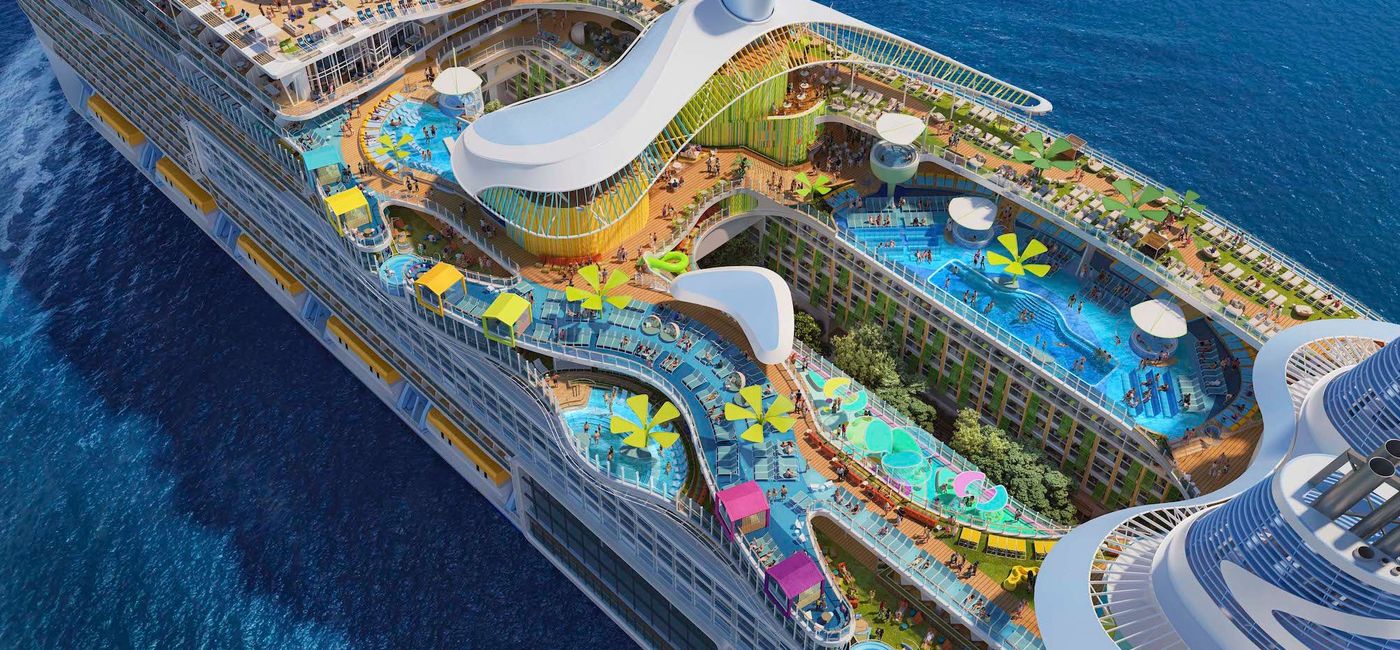 Image: The all-new Chill Island on Icon of the Seas. (photo courtesy of Royal Caribbean International)