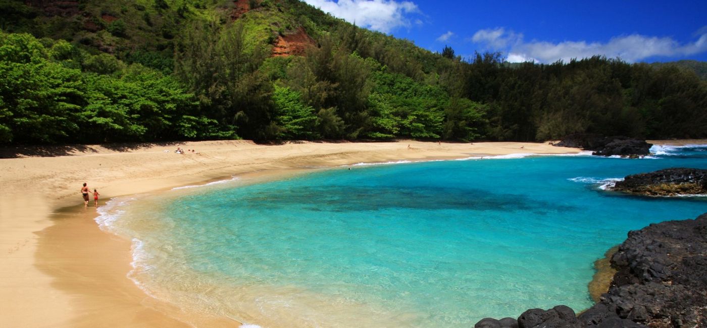 Image: PHOTO: Lumahai Beach, Kauai, Hawaii. (photo via ejs9/iStock/Getty Images Plus)