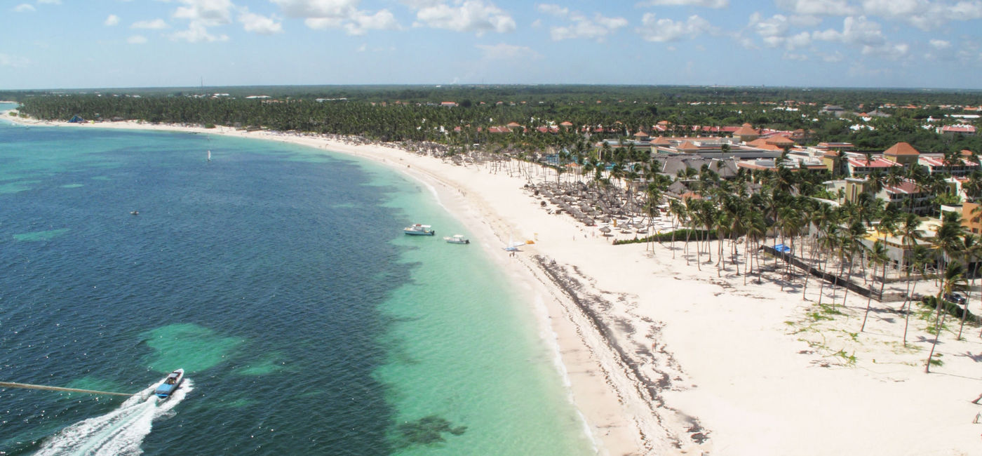 Image: Aerial view over Bavaro Beach in Punta Cana, Dominican Republic. (photo via cristianlE+)