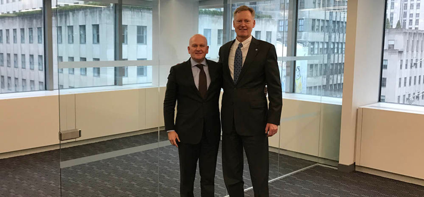 Image: PHOTO: Guy Young (left) and Richard Launder at the new Travel Corporation office on Fifth Avenue in New York City. (Photo courtesy The Travel Corporation)
