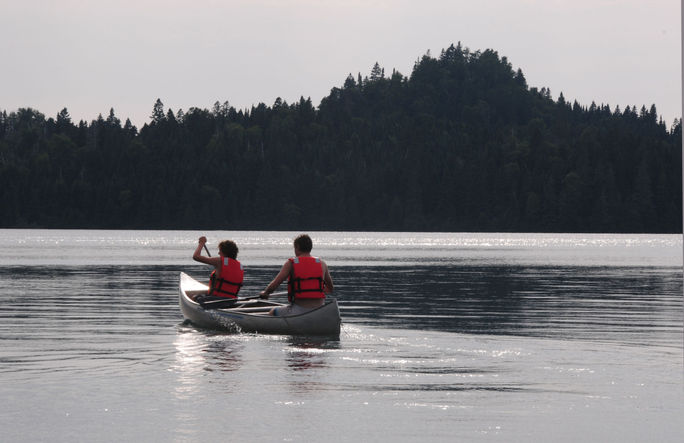 Kayaking in Lake Superior, Isle Royale National Park Kayaking in Lake Superior, Isle Royale National Park