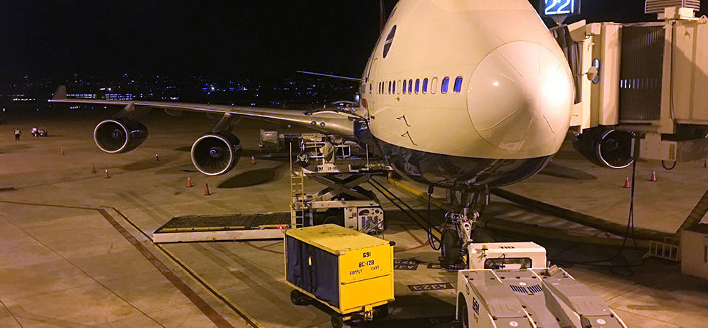 Image: PHOTO: British Airways' Boeing 747 in San Diego. (Photo by Jason Leppert)