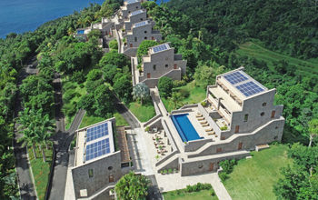 Aerial view of Coulibri Ridge in Dominica