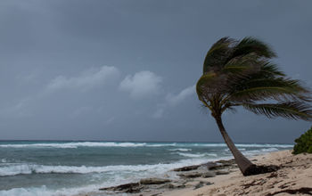 Hurricane approaching the Caribbean