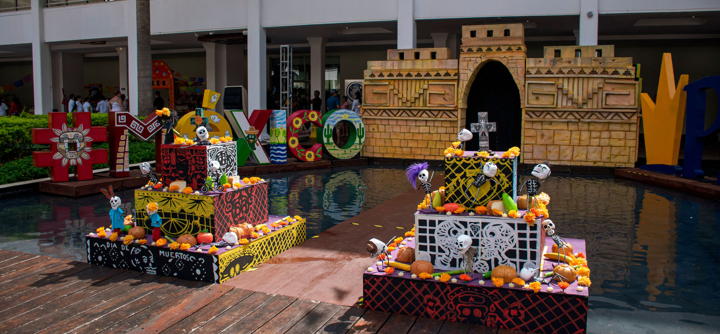 Image: An altar for the Day of the Dead celebration at Platinum Yucatan Princess. (Photo Credit: Princess Hotels & Resorts)