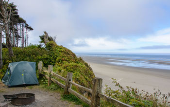 A campsite at Kalaloch Campground in Olympic National Park