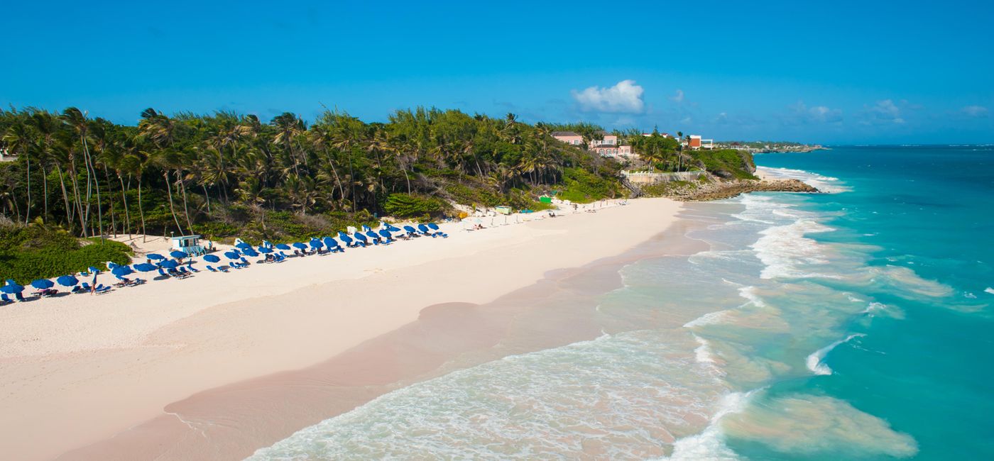 Image: PHOTO: Crane Beach in Barbados. (photo via Fyletto / iStock / Getty Images Plus)
