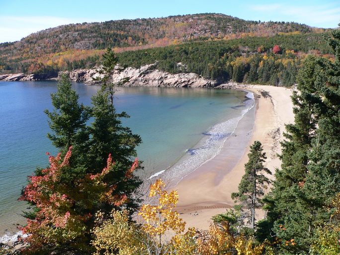 Sand Beach in Acadia National Park sand beach, acadia, beach, Maine