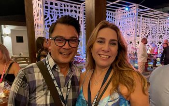 AMR Collection's Canadian reps Carlo Trinidad and Carolina Bellina