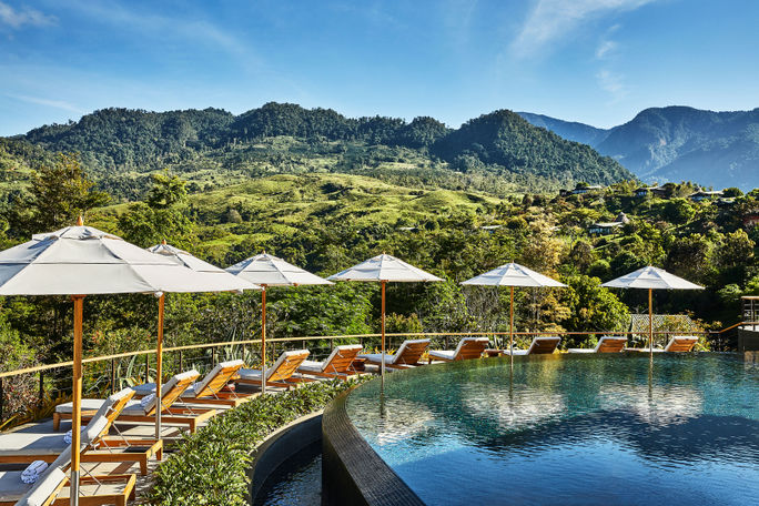 The Las Brisas pool at Hacienda AltaGracia, Auberge Resorts Collection, P谷rez Zeled車n, Costa Rica. Las Brisas, Hacienda AltaGracia, Auberge Resorts Collection, P谷rez Zeled車n, Costa Rica