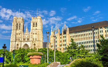 The Cathedral of St. Michael and St. Gudula in Brussels Belgium