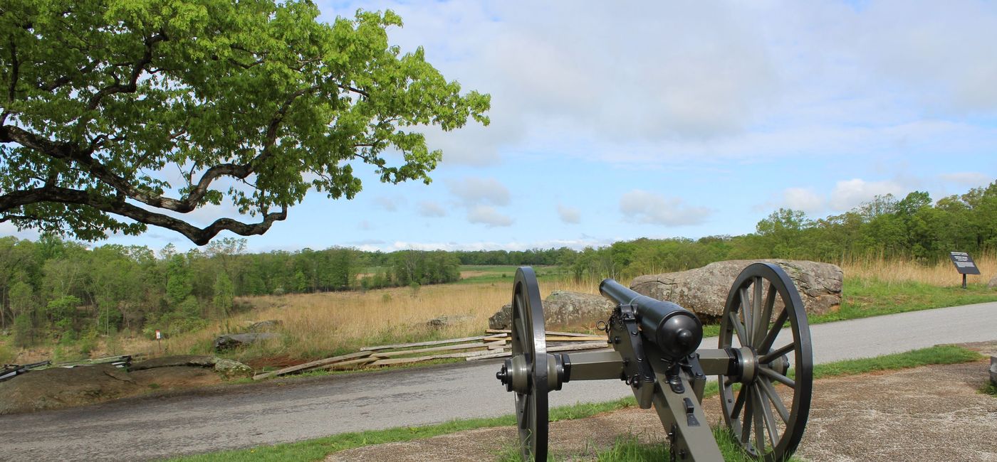 Image: A canon just north of Devil's Den inside of Gettysburg National Military Park. (photo via Dan Callahan)