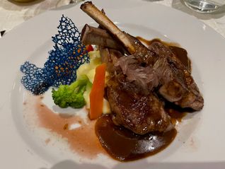 Rack of lamb at Dreams Macao Bordeaux restaurant