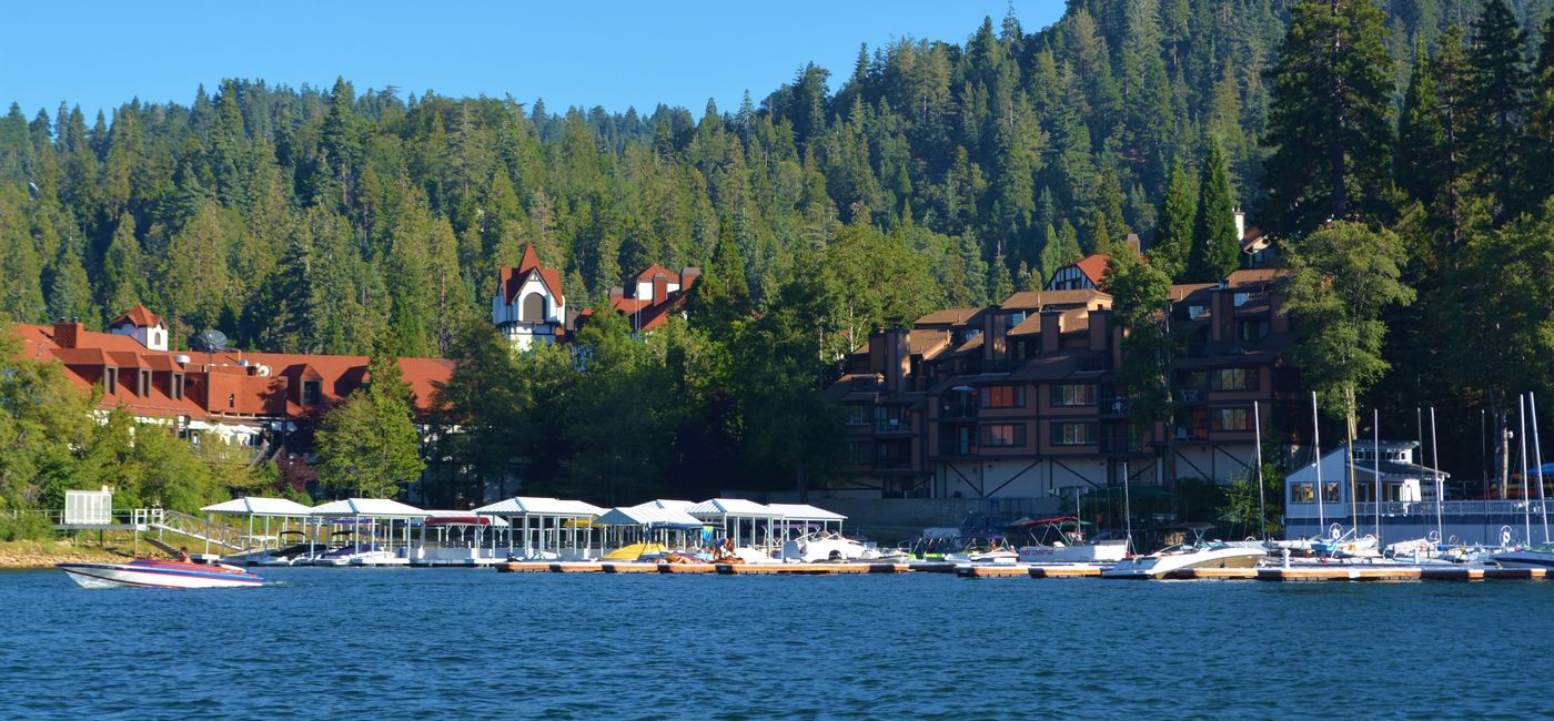 Image: PHOTO: Water view of Lake Arrowhead Village. (Photo by Noreen Kompanik)