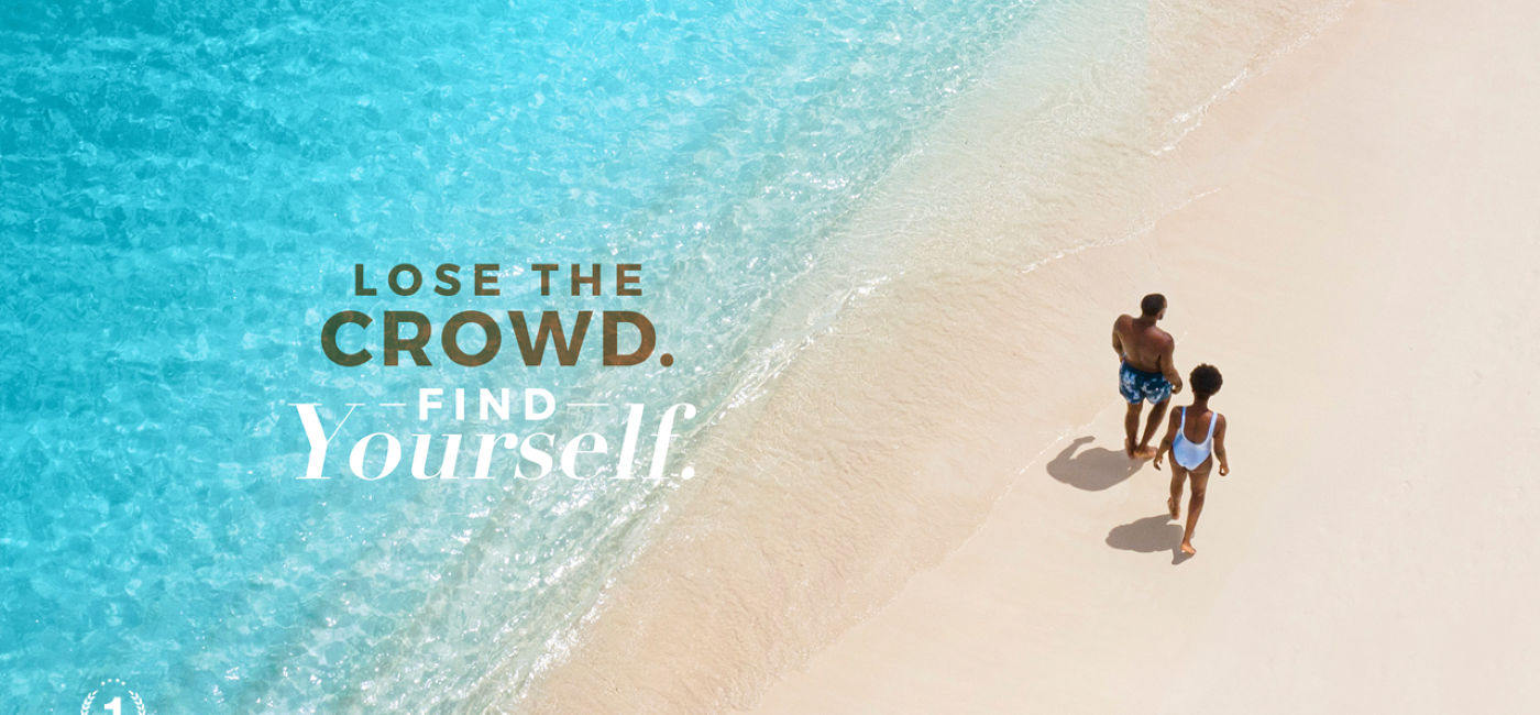 Image: Anguilla's official reopening campaign, "Lose the Crowd. Find Yourself." (photo via Anguilla Tourist Board) ((photo via Anguilla Tourist Board))