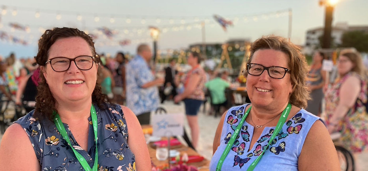 Image: Transat's Nicole Bursey and Pat Brady. (TravelPulse Canada)