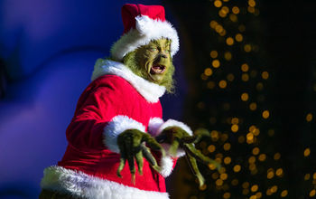 The Grinch at Universal's Islands of Adventure theme park in Orlando, Florida.