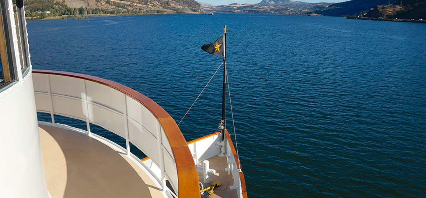 Image: PHOTO: UnCruise Adventures' S.S. Legacy along the Columbia and Snake rivers. (photo by Jason Leppert)