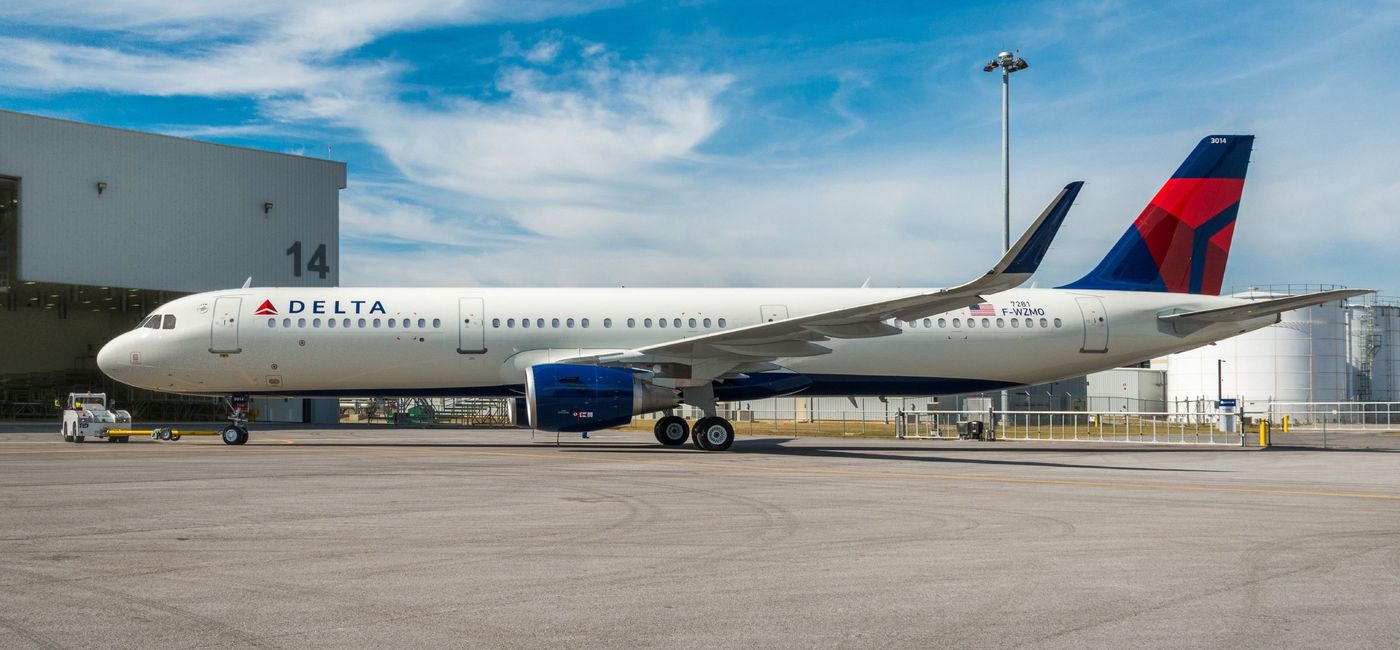 Image: Delta's first A321 assembled at Airbus' Alabama facility. (photo via Delta Air Lines)