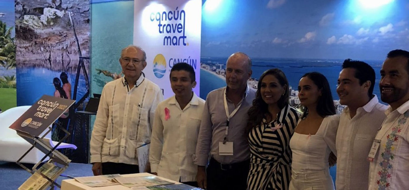 Image: Quintana Roo Governor Mara Lezama at Cancun Travel Mart. (photo by Maura Lee-Byrne)