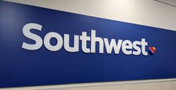 Southwest signage at an airport