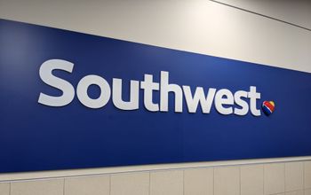 Southwest signage at an airport