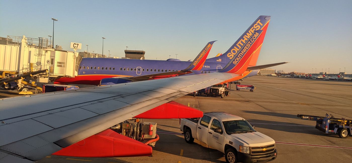 Image: Southwest planes at the Atlanta airport (Photo via Lauren Bowman)