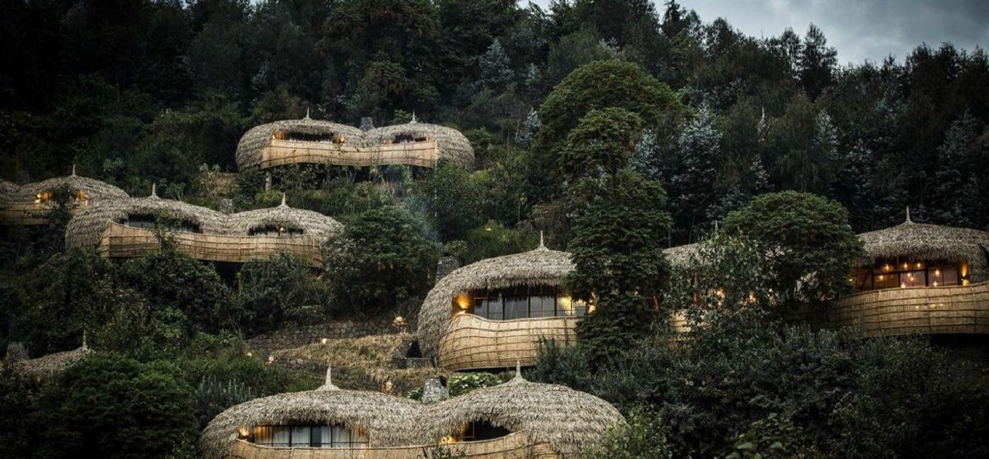 Image: Wilderness Safari's Bisate Lodge, Volcanoes National Park, Rwanda. (photo via Preferred Hotel Group, Inc.) (Preferred Hotel Group)