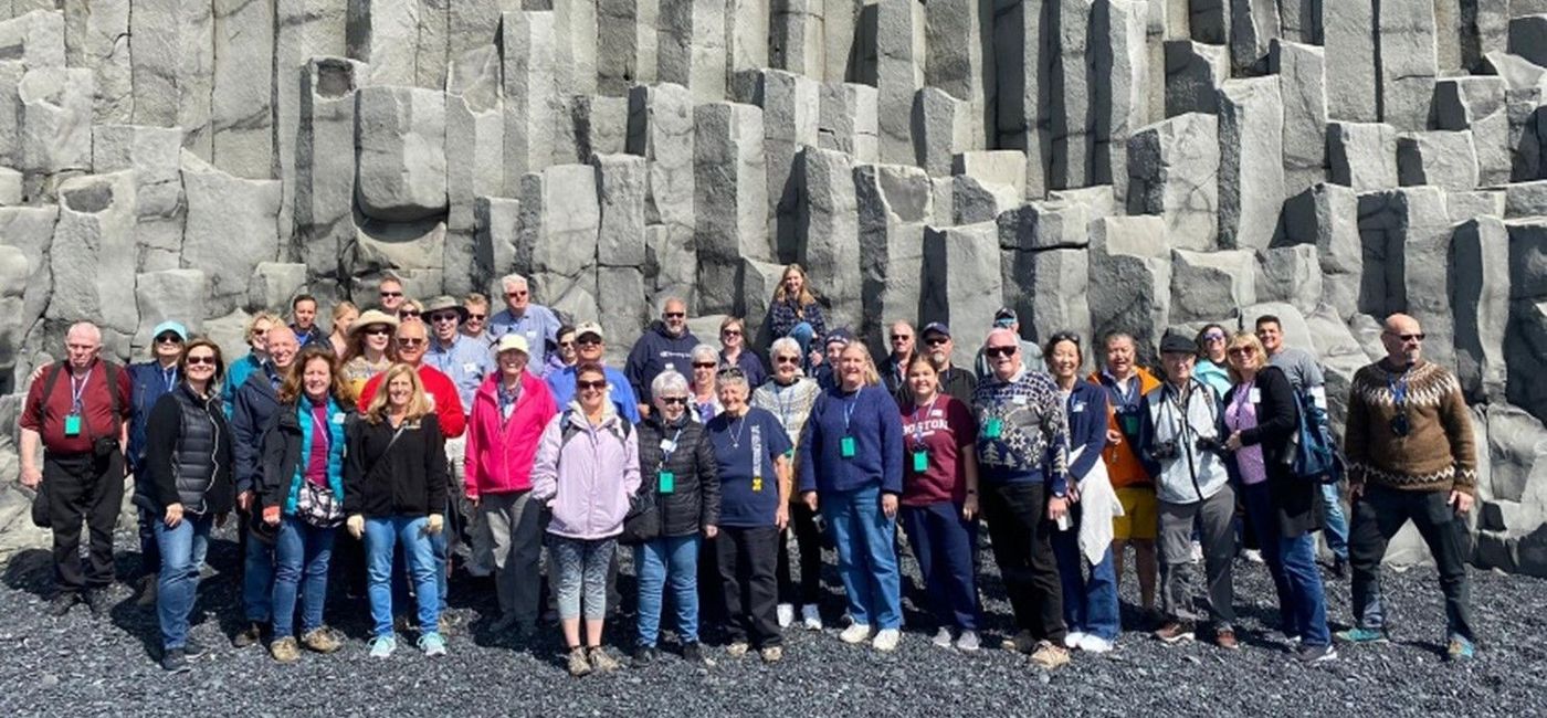 Image: A group on June 23, 2021 at Reynisfjara Black Sand Beachin Iceland. (photo via CIE Tours)