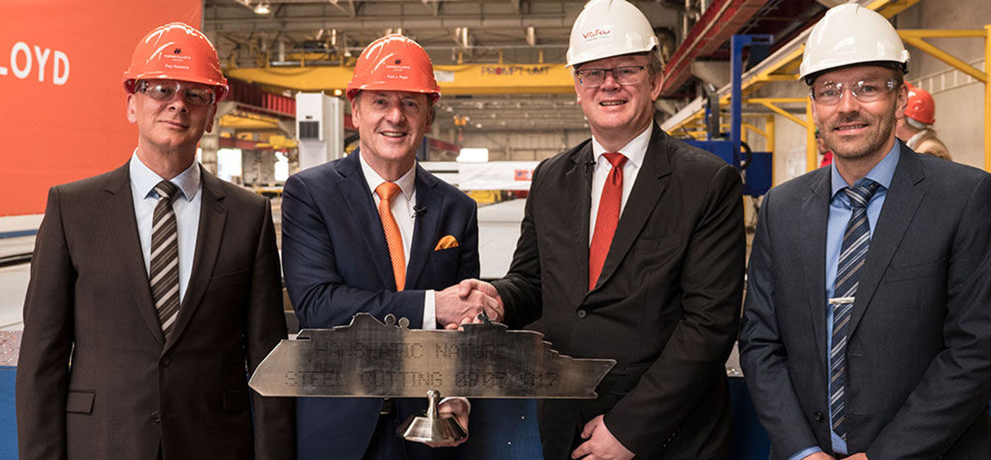 Image: PHOTO: Hapag-Lloyd Cruises begins steel cutting of HANSEATIC nature. (photo courtesy of Hapag-Lloyd Cruises)