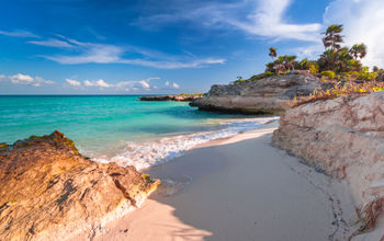 Caribbean Sea in Playa del Carmen, Mexico.
